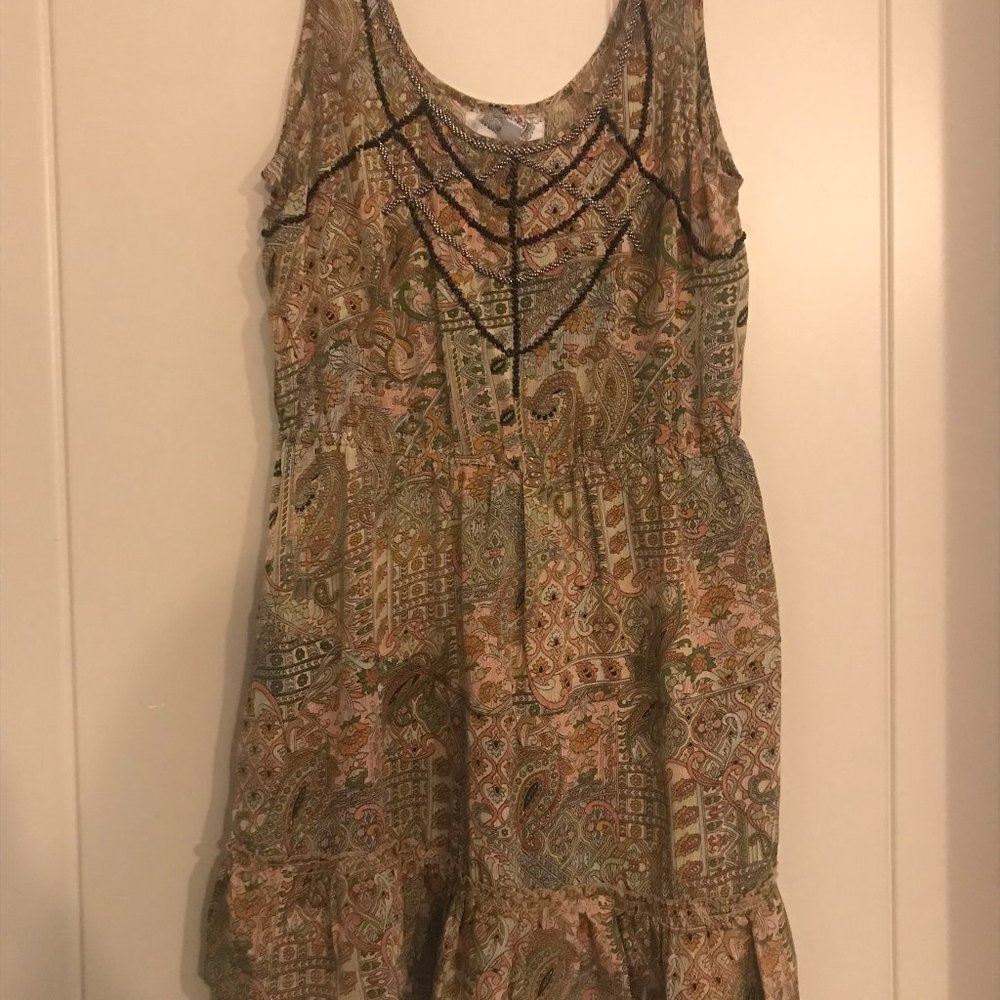 Urban Outfitter Silk Dress with Beading